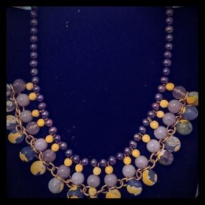 Ceramic and Glass Beaded Necklace